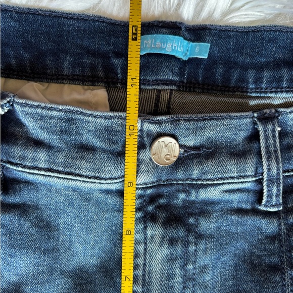 Women's J Mclaughlin Jeans, Size 6, Rainey Stretch Straight Leg Slit Front Ankle - Picture 8 of 8
